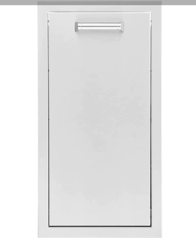 Eloquence 13-Inch Stainless Steel Narrow Roll-Out Trash Bin, Contempo - Eloquence-260-TRNW-DRW + Eloquence-350H-Handle