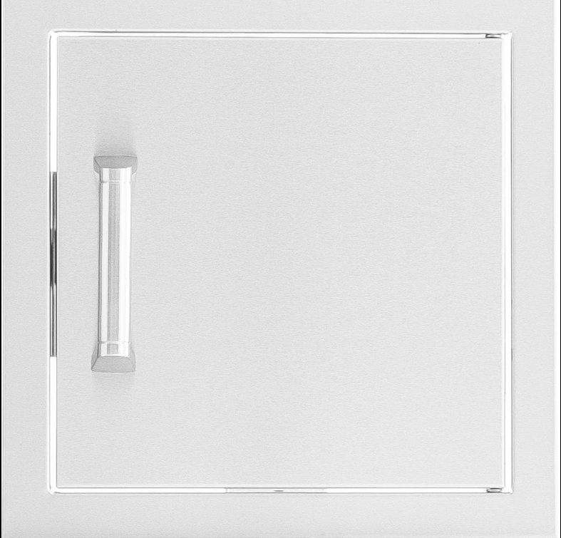 Eloquence 12-Inch Stainless Steel Reversible Single Access Door Contempo - Eloquence-260-SH-12X12 + Eloquence-350H-Handle