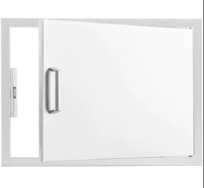 Eloquence 28-Inch Stainless Steel Reversible Single Access Door, Horizontal, Contempo - Eloquence-260-SH-2417 + Eloquence-350H-Handle