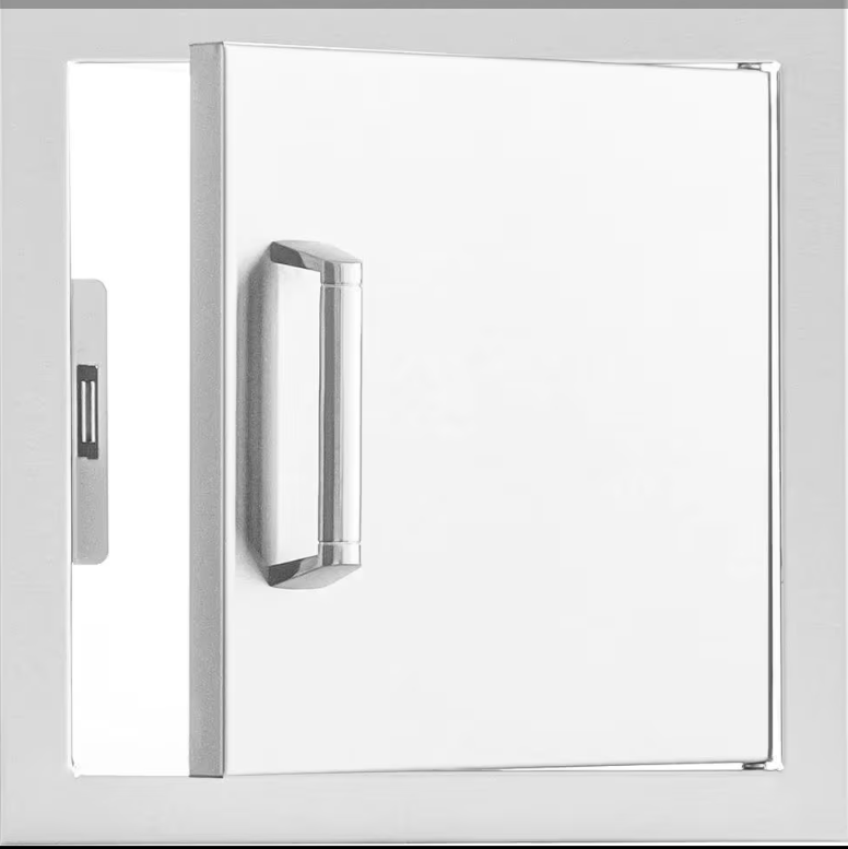 Eloquence 12-Inch Stainless Steel Reversible Single Access Door Contempo - Eloquence-260-SH-12X12 + Eloquence-350H-Handle