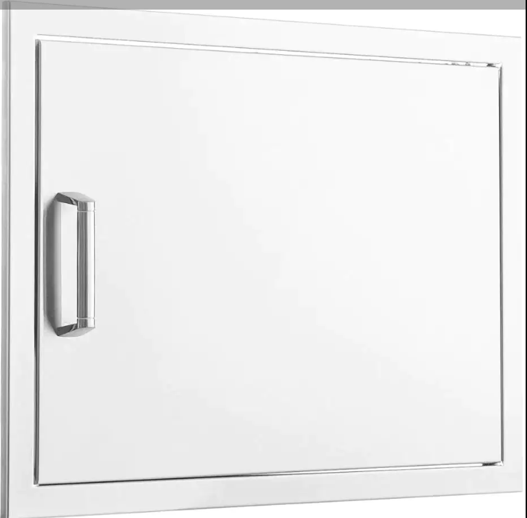 Eloquence 28-Inch Stainless Steel Reversible Single Access Door, Horizontal, Contempo - Eloquence-260-SH-2417 + Eloquence-350H-Handle