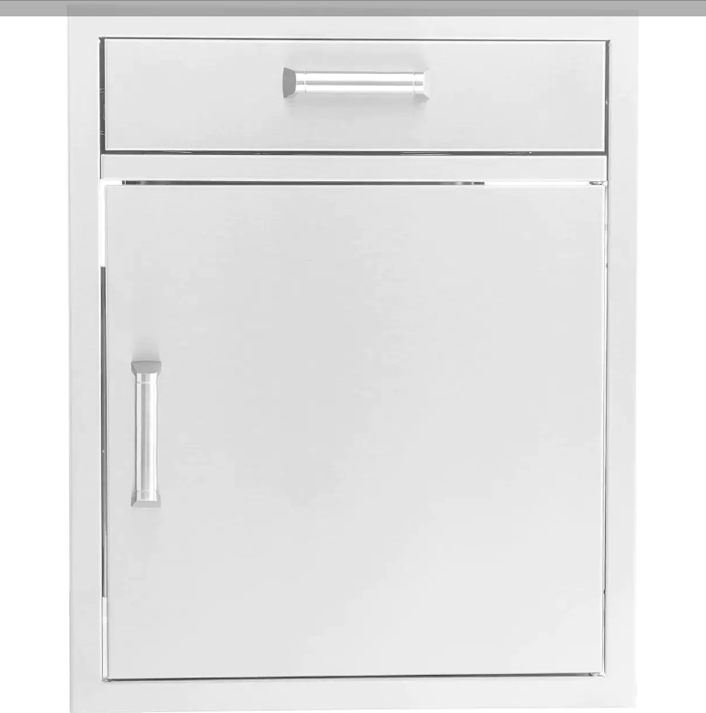 Eloquence 21-Inch Stainless Steel Single Access Door & Drawer Combo, Contempo - Eloquence-260-SV24-DR1 + Eloquence-350H-Handle (2)