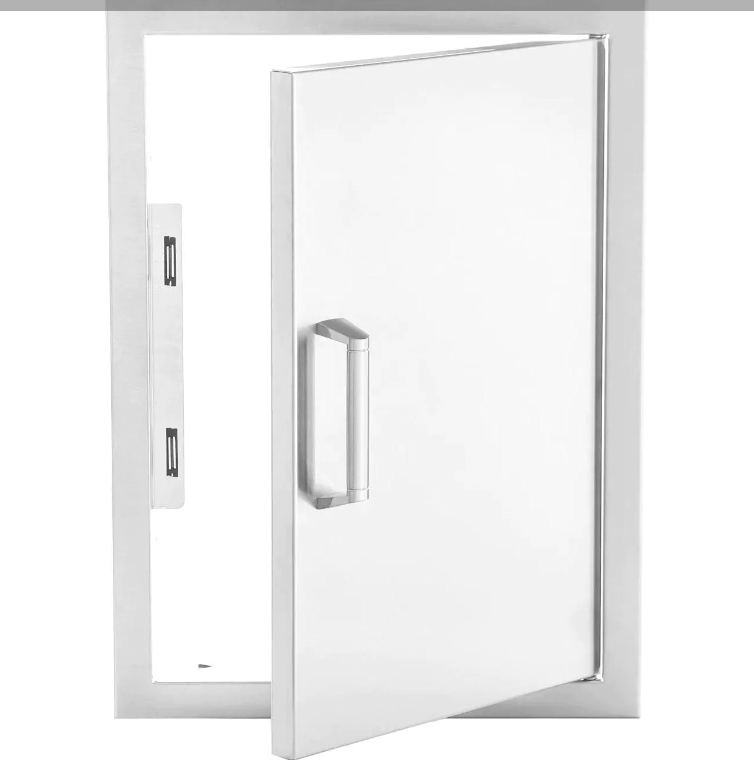 Eloquence 18-Inch Stainless Steel Reversible Single Access Door, Vertical, Contempo - Eloquence-260-SV-1420 + Eloquence-350H-Handle