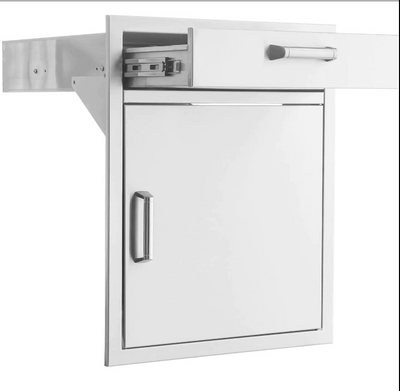 Eloquence 21-Inch Stainless Steel Single Access Door & Drawer Combo, Contempo - Eloquence-260-SV24-DR1 + Eloquence-350H-Handle (2)