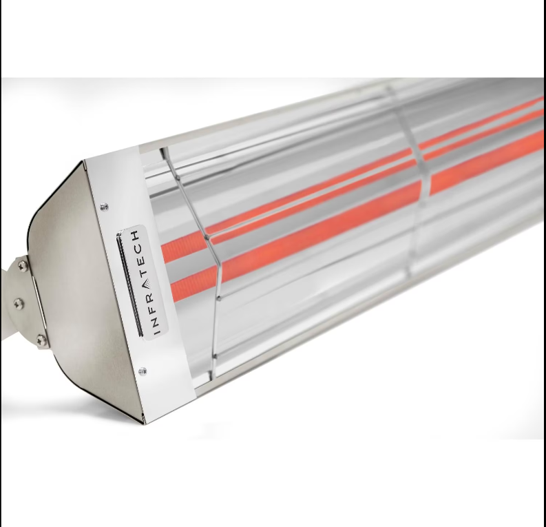 Infratech WD-Series 61 1/4-Inch 6000W Dual Element Electric Infrared Patio Heater, 480V, Stainless Steel - WD6048SS