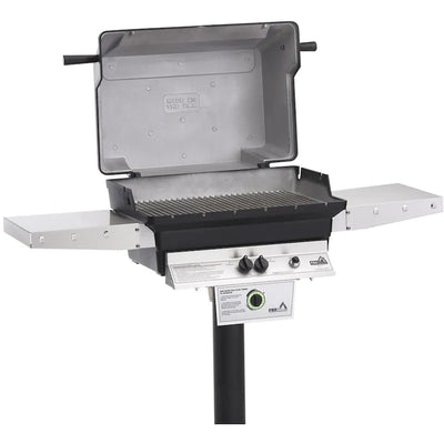 PGS T-Series T40 Commercial - 2-Burner In-Ground Post Grill with Timer On - Natural Gas - T40NG + APP
