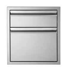 Twin Eagles 19 Inch Stainless Steel Double Access Drawer - TESD192-B